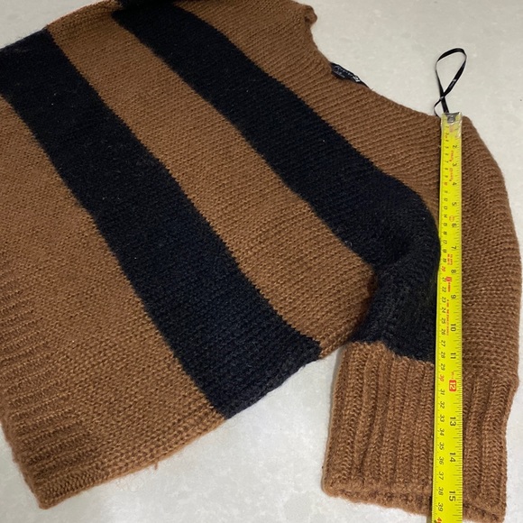 H&M wool knit top brown/ black strips size L ⭐️⭐️⭐️⭐️ - Picture 9 of 10